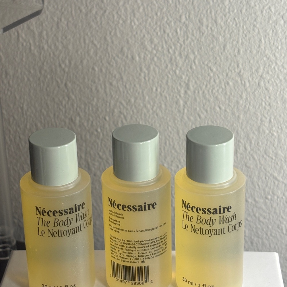 Necessaire 3 Piece The Body Wash 30ml/each Travel Size